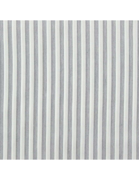 Tejido popelina de algodón - Rayas anchas - Gris