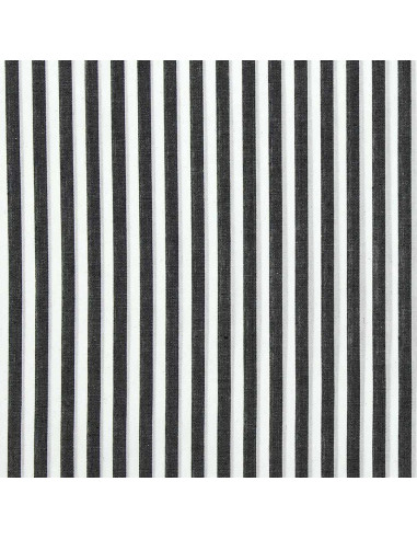Tejido popelina de algodón - Rayas anchas - Gris oscuro