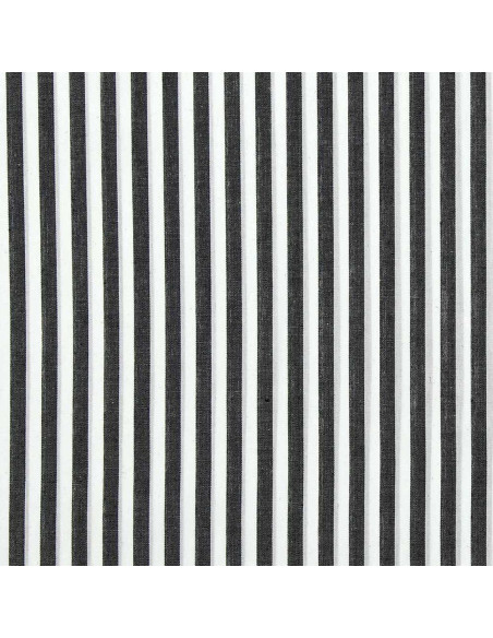 Tejido popelina de algodón - Rayas anchas - Gris oscuro