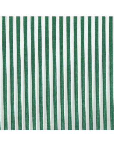 Tejido popelina de algodón - Rayas anchas - Verde oscuro