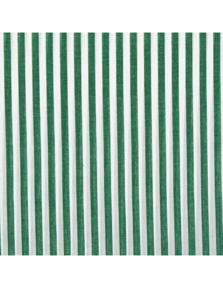Tejido popelina de algodón - Rayas anchas - Verde oscuro
