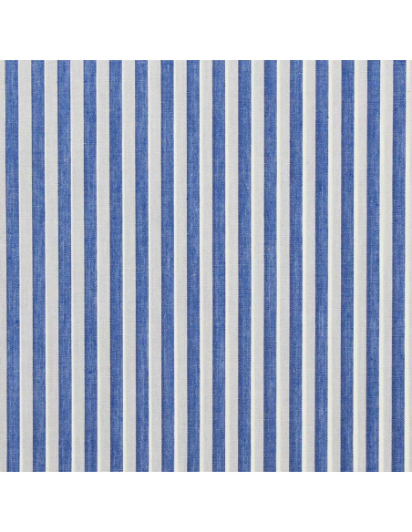 Tejido popelina de algodón - Rayas anchas - Azul