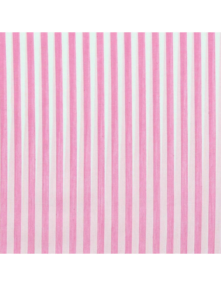 Tejido popelina de algodón - Rayas anchas - Rosa