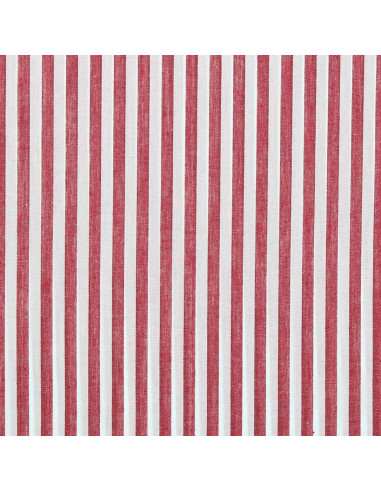 Tejido popelina de algodón - Rayas anchas - Rojo