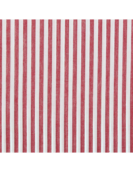 Tejido popelina de algodón - Rayas anchas - Rojo