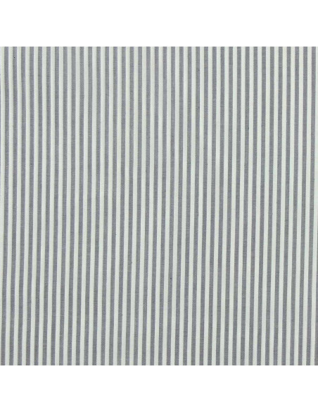 Tejido popelina de algodón - Rayas finas - Gris