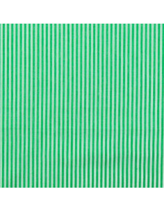 Tejido popelina de algodón - Rayas finas - Verde 2