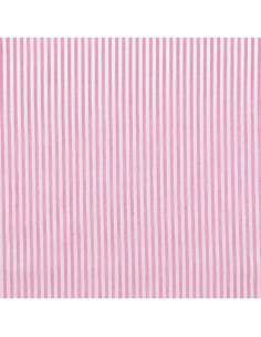 Tejido popelina de algodón - Rayas finas - Rosa 2