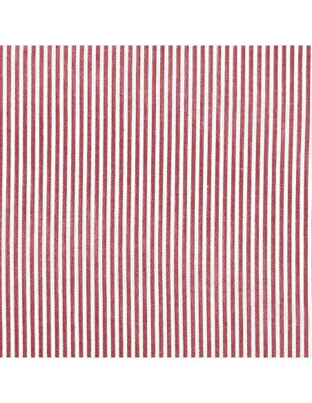 Tejido popelina de algodón - Rayas finas - Rojo