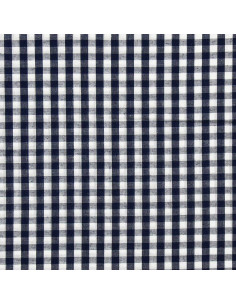 Tejido popelina de algodón - Vichy cuadros grandes - Azul marino 2