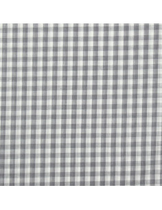 Tejido popelina de algodón - Vichy cuadros grandes - Gris 2