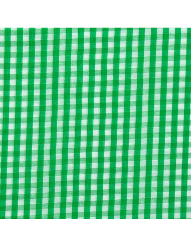 Tejido popelina de algodón - Vichy cuadros grandes - Verde