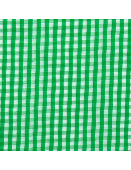 Tejido popelina de algodón - Vichy cuadros grandes - Verde
