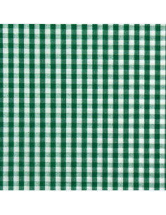Tejido popelina de algodón - Vichy cuadros grandes - Verde oscuro 2