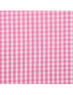 Tejido de popelina de algodón - Vichy cuadros grandes - Rosa 2