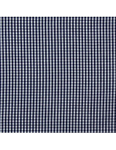 Tejido popelina de algodón - Vichy cuadros pequeños - Azul marino 2
