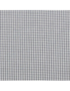 Tejido popelina de algodón - Vichy cuadros pequeños - Gris 2