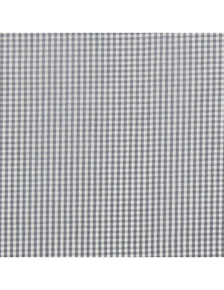 Tejido popelina de algodón - Vichy cuadros pequeños - Gris