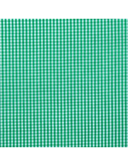 Tejido popelina de algodón - Vichy cuadros pequeños - Verde