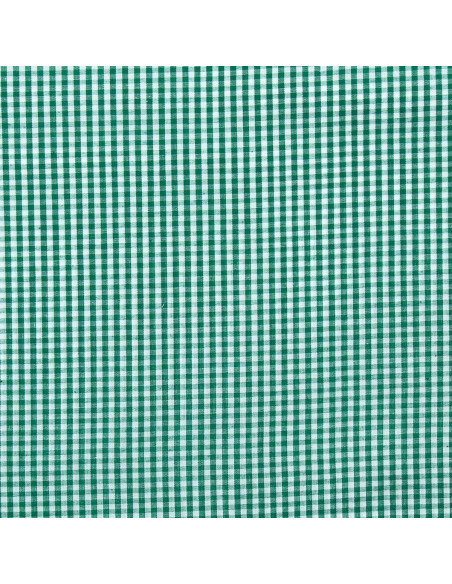 Tejido popelina de algodón - Vichy cuadros pequeños - Verde oscuro