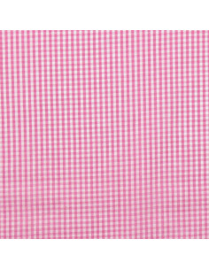 Tejido popelina de algodón - Vichy cuadros pequeños - Rosa 2