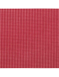 Tejido popelina de algodón - Vichy cuadros pequeños - Rojo 2