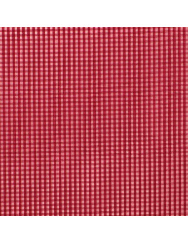 Tejido popelina de algodón - Vichy cuadros pequeños - Rojo