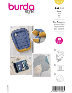 Patrón de accesorios para bebé - Burda 5834