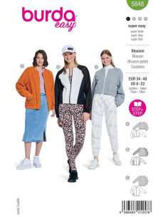 Patrón de chaqueta - Burda 5848