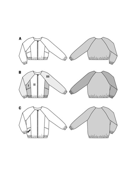 Patrón de chaqueta - Burda 5848