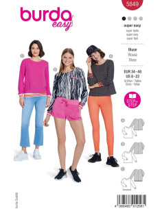 Patrón de blusa - Burda 5849