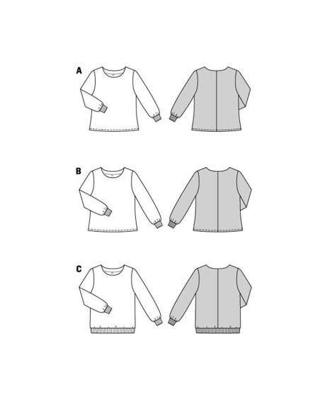 Patrón de blusa - Burda 5849
