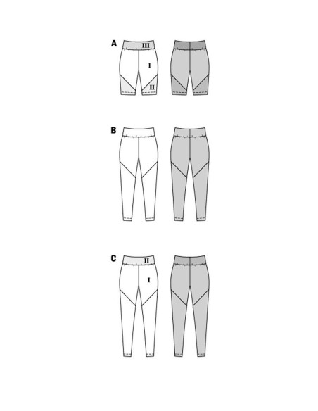 Patrón de leggings - Burda 5850