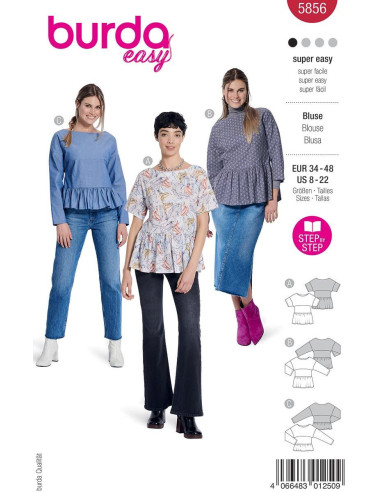 Patrón de blusa - Burda 5856