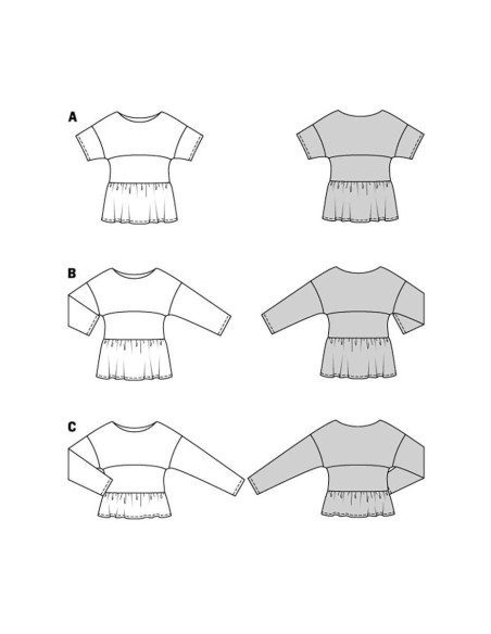 Patrón de blusa - Burda 5856