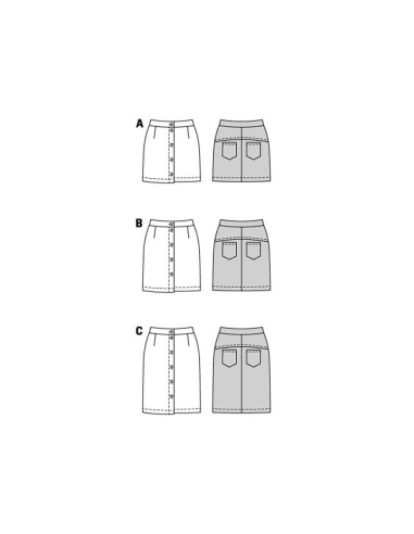 Patrón de falda - Burda 5857