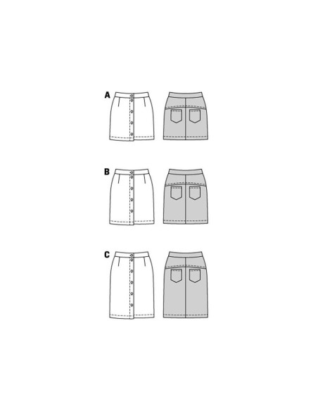 Patrón de falda - Burda 5857