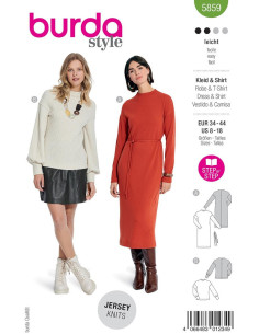 Patrón de vestido y camiseta - Burda 5859