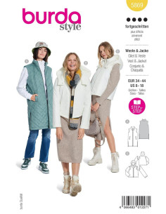 Patrón de chaleco y chaqueta - Burda 5869
