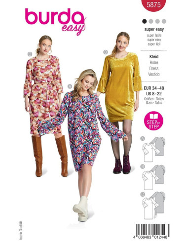 Patrón de vestido - Burda 5875