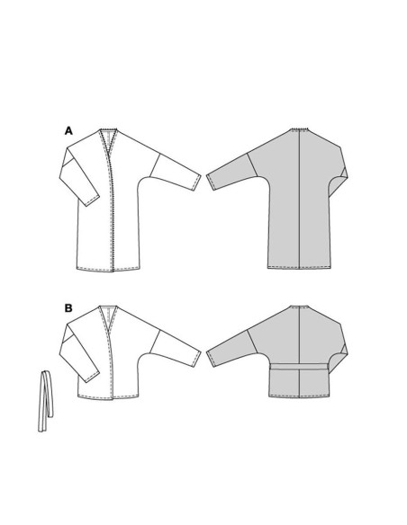 Patrón de chaqueta y abrigo - Burda 5883