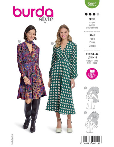 Patrón de vestido - Burda 5885