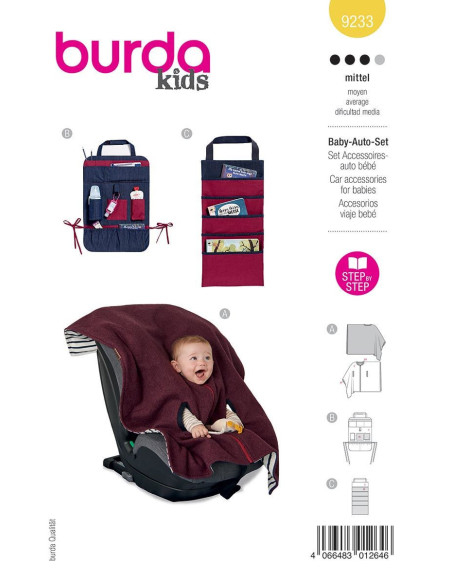 Patrón de accesorios para bebé - Burda 9233