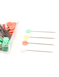 Caja de 100 alfileres con cabeza en forma de flor Clover 2