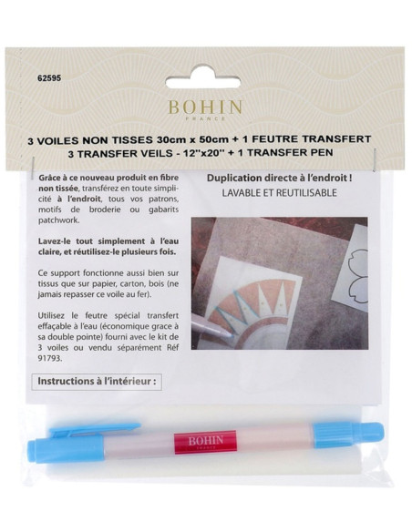 Velos no tejidos para transferencia + fieltro