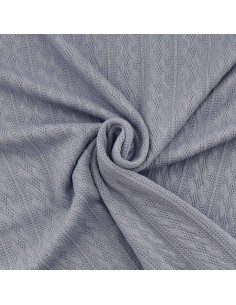 Tejido de punto jacquard - Gris azul