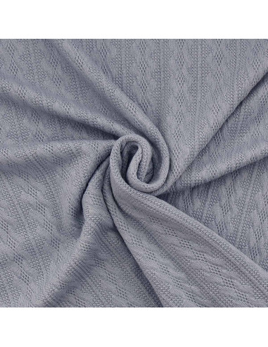 Tejido de punto jacquard - Gris azul