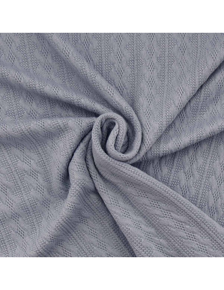 Tejido de punto jacquard - Gris azul
