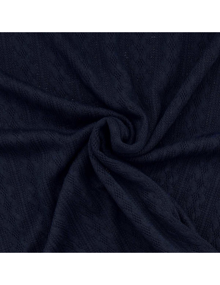 Tejido de punto jacquard - Azul marino