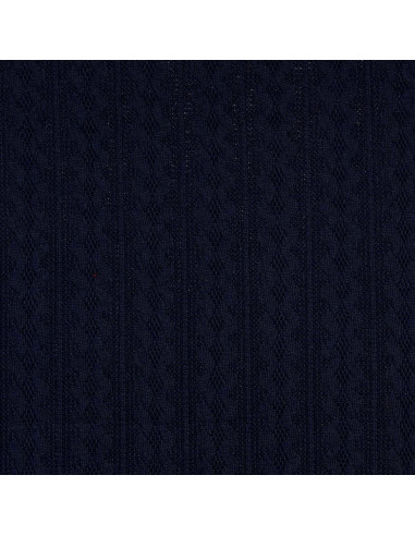 Tejido de punto jacquard - Azul marino